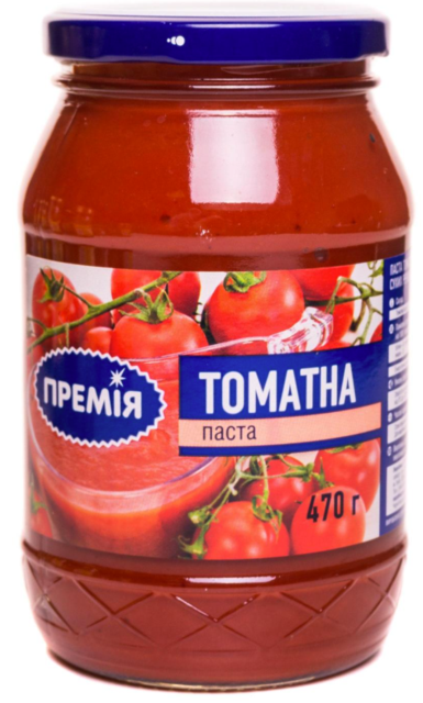 Паста томатна Премія стерилізована 25%, 470г